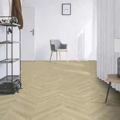 Sol vinyle - imitation chêne clair à chevrons - Rouleau de 2m x 2m-Décoweb New