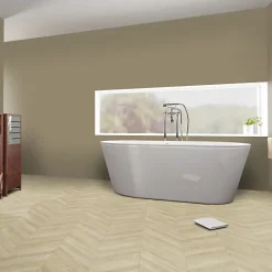 Sol vinyle - imitation chêne clair à chevrons - Rouleau de 2m x 2m-Décoweb New