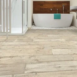 Sol Vinyle - Imitation parquet bois peint vieilli - Rouleau de 4m x 4m-Décoweb Online