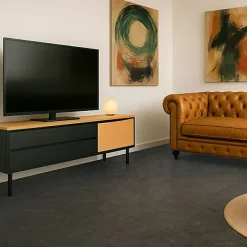 Sol vinyle Aspect béton vieilli noir minéral - Rouleau de 3m x 3m-Décoweb Clearance