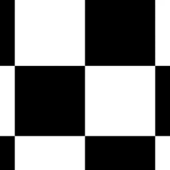 Sol vinyle effet damier noir & blanc - Rouleau de 2m x 3m-Décoweb