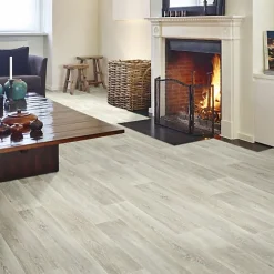 Sol vinyle effet parquet chêne scandinave blanchi - Rouleau de 3m x 3m-Décoweb Sale