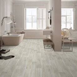 Décoweb Sol vinyle effet parquet chêne scandinave blanchi - Rouleau de 1m x 6m