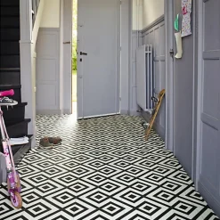 Décoweb Sol Vinyle Imitation Carrelage losange - Rouleau de 2m x 2m