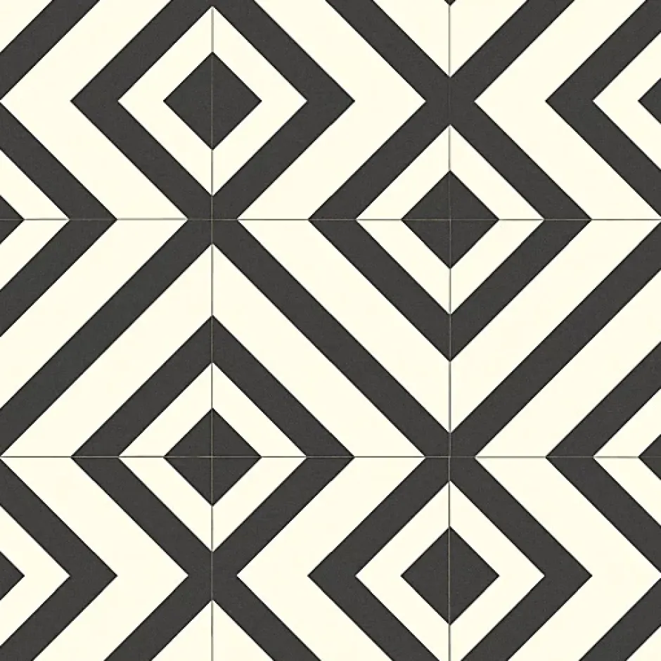 Décoweb Sol Vinyle Imitation Carrelage losange - Rouleau de 2m x 3m