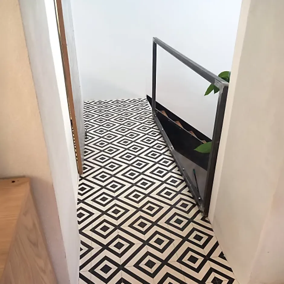 Décoweb Sol Vinyle Imitation Carrelage losange - Rouleau de 2m x 3m