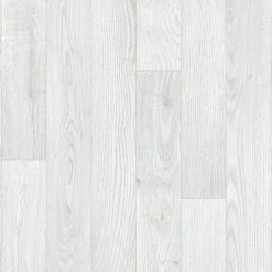 Décoweb Sol vinyle Imitation parquet blanc veinage gris - Rouleau de 4m x 4m