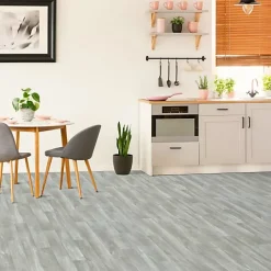 Sol Vinyle Imitation parquet gris clair - Rouleau de 2m x 2m-Décoweb Clearance