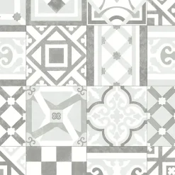 Unilin Sol vinyle rouleau Genova effet carreaux de ciment gris L.2m IVC