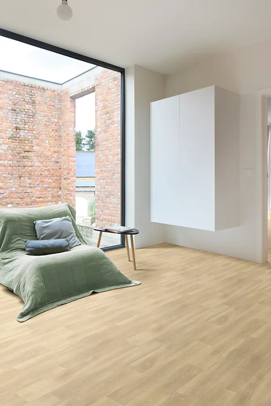 Sol vinyle rouleau Silvertex pin oak effet bois clair L.4m-Beauflor