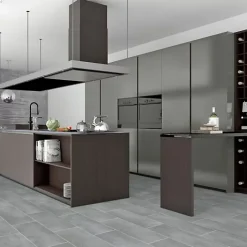 Sol Vinyle Style - Imitation Carrelage gris - Rouleau de 3m x 4m-Décoweb Discount