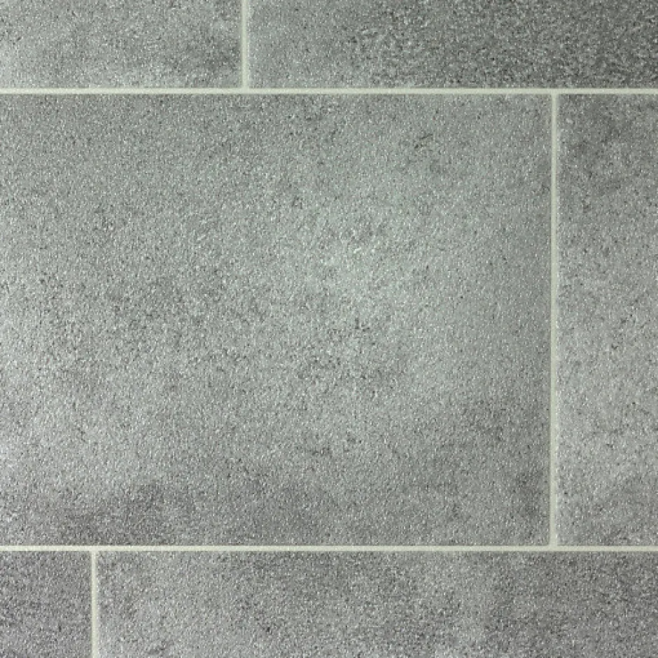 Sol Vinyle Style - Imitation Carrelage gris - Rouleau de 3m x 4m-Décoweb Discount