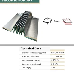 Sous couche XPS 12m2 3mm avec film PET isolation phonique thermique pour parquet et moquette non compatible chauffage au sol-Ikhemalarka Discount