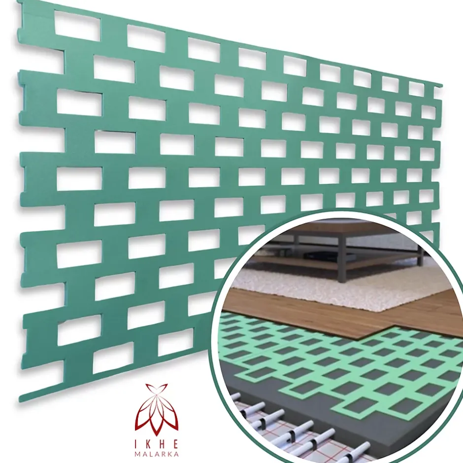 Ikhemalarka Sous-couche isolation sol chauffage au sol Thermo Base 2,5 mm 30 m2 (60 plaques) pour parquet et stratifié
