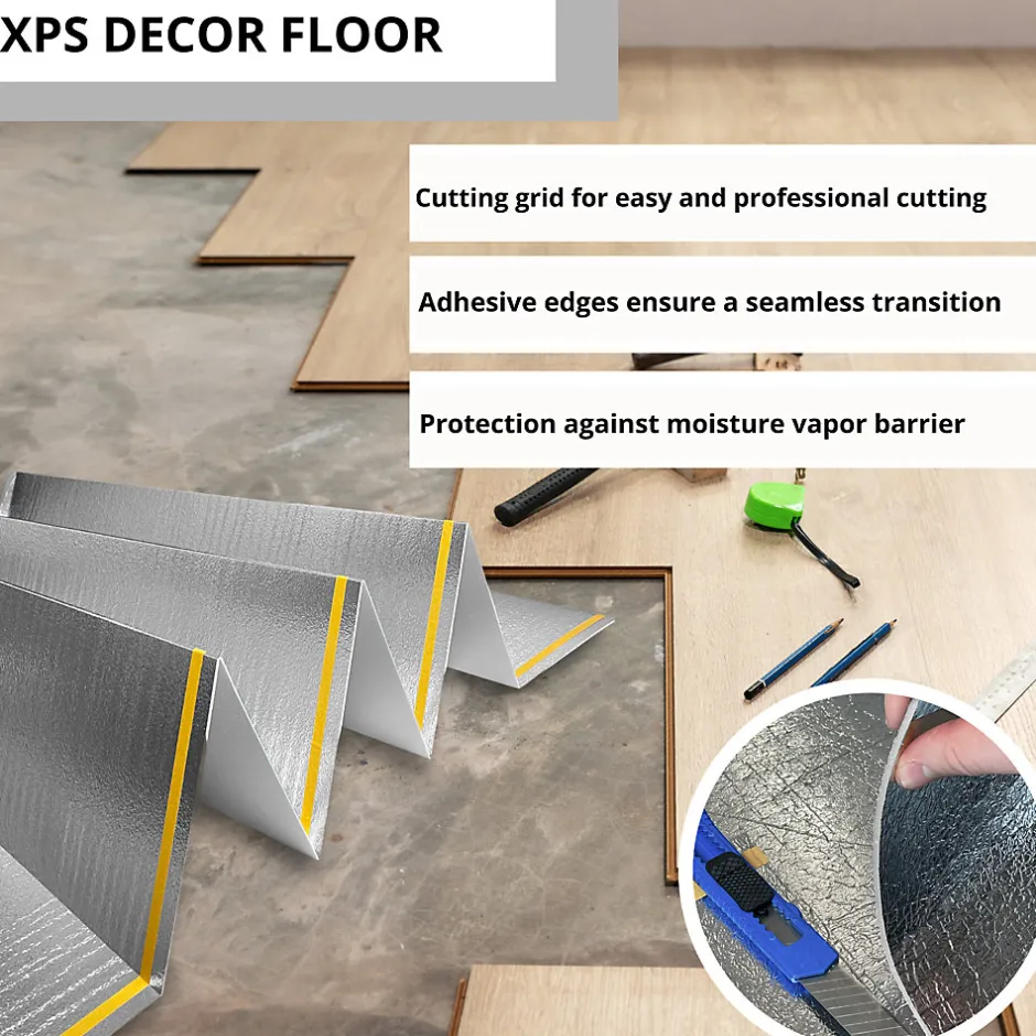 Ikhemalarka Sous-couche sol vinyle LVT 10m2 isolation phonique thermique resistance pression 400 kPa