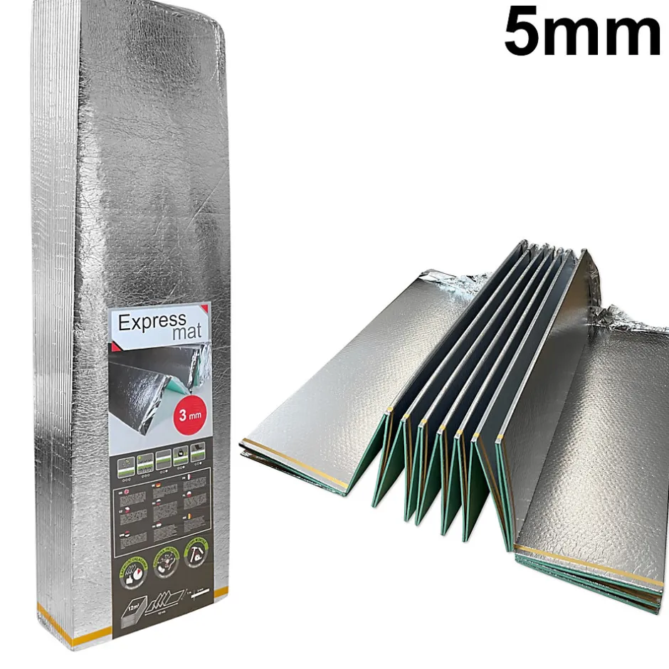 Ikhemalarka Sous-couche sol XPS 5 mm avec film PET 7m2 isolation phonique thermique et anti-choc pour parquet et moquette