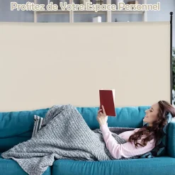 Séparateur de Pièce 184 x 184 cm, Paravent de Confidentialité sur roulettes, Paravent Autoportant pour Salon, Chambre, Blanc-Giantex