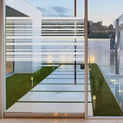 Sticker porte de douche lignes horizontales 100x55cm 55 x 100 cm-Ambiance Sticker Hot