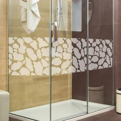 Ambiance Sticker Sticker porte de douche Motif peau de girafe 45 x 150 cm