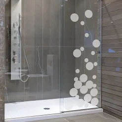 Ambiance Sticker Sticker porte de douche Petites bulles de savon 95 X 35 cm