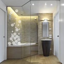 Ambiance Sticker Sticker porte de douche Petites bulles de savon 95 X 35 cm
