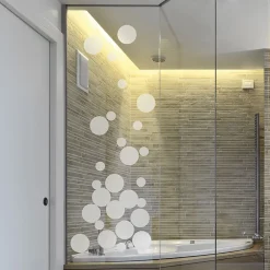 Ambiance Sticker Sticker porte de douche Petites bulles de savon 95 X 35 cm