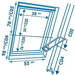 Geom Store duo fenêtre de toit C02 beige
