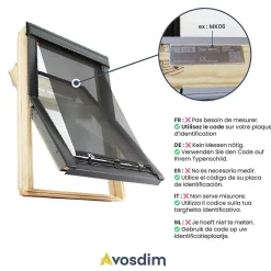Avosdim Store Extérieur compatible fenêtre de toit VELUX pour dimension 1, 304, M04, 2, 308, M08, 14, 306, M06, MK04, MK06, MK08