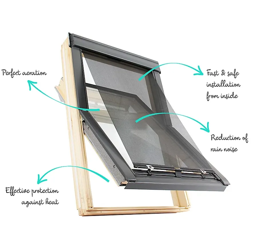 Avosdim Store Extérieur compatible fenêtre de toit VELUX pour dimension 4, 606, S06, 10, 608, S08, SK06, SK08