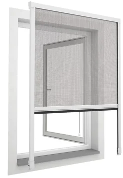 Easy Life Store moustiquaire en aluminium blanc recoupable pour fenêtre l.125 x H.170 cm