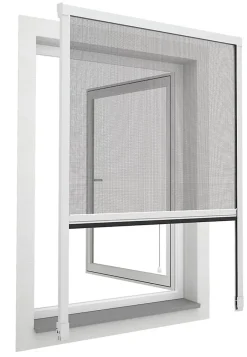 Store moustiquaire PVC pour fenêtre l. 125 x H. 150 cm