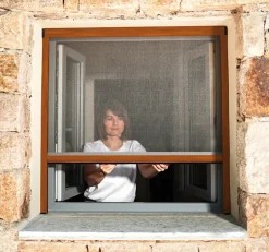 Avosdim Store Moustiquaire Recoupable LUXE - L80 x H100cm - Chêne Dôré