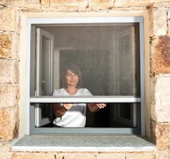 Store Moustiquaire Recoupable LUXE - L150 x H160cm - Blanc-Avosdim Outlet