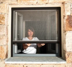 Avosdim Store Moustiquaire Recoupable LUXE - L100 x H160cm - Noir RAL9011