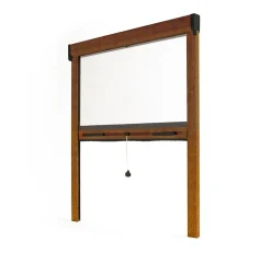 Store Moustiquaire Recoupable LUXE - L125 x H160cm - Chêne Dôré-Avosdim