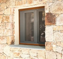 Store Moustiquaire Recoupable LUXE - L125 x H160cm - Chêne Dôré-Avosdim