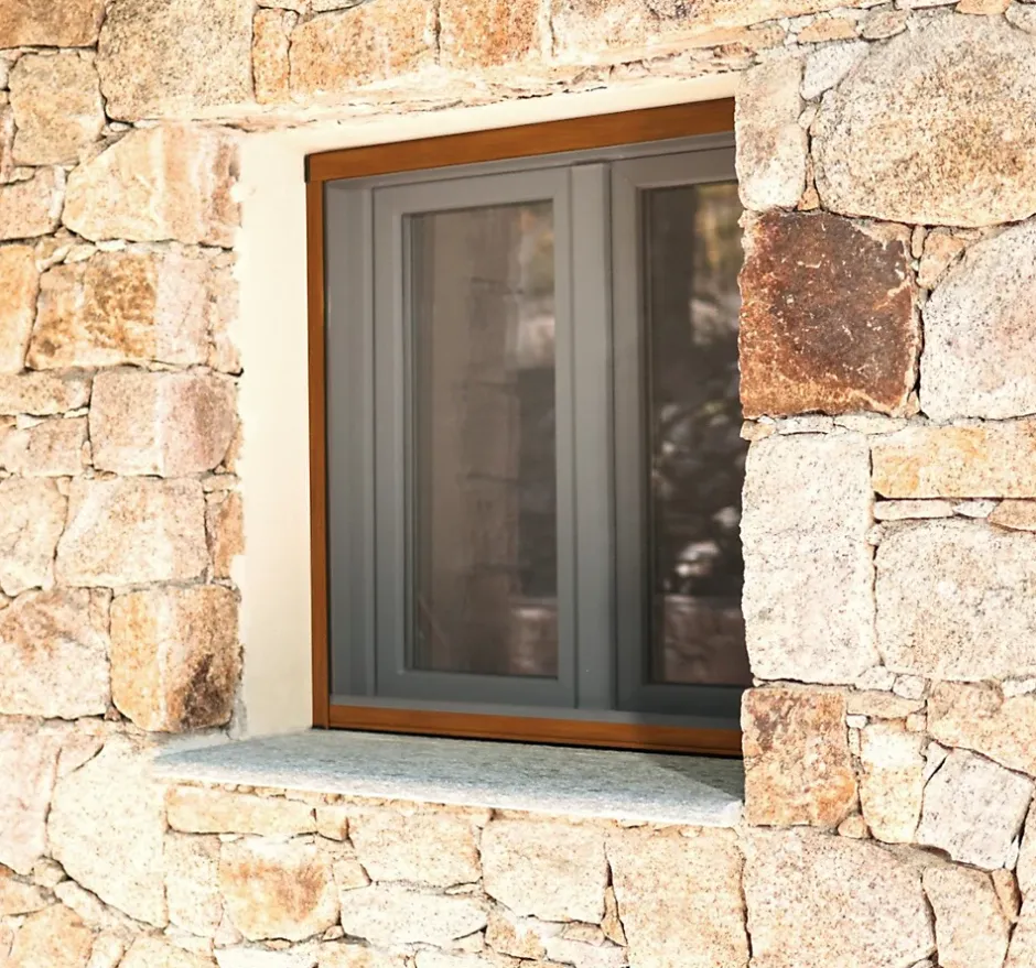 Store Moustiquaire Recoupable LUXE - L125 x H160cm - Chêne Dôré-Avosdim