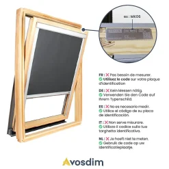 Avosdim Store occultant compatible fenêtre de toit VELUX pour dimension 104 - Bleu