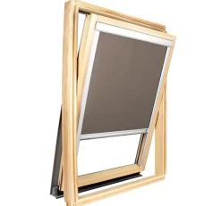 Avosdim Store occultant pour fenêtre de toit ROTO - Taupe - avec un vitrage de H 103,5 x 100 cm