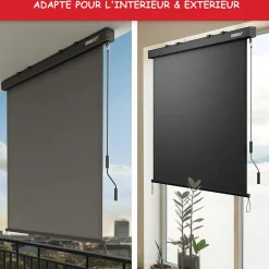 Store Vertical 160x250cm extensible avec manivelle intérieur et extérieur balcon et terre-Bb Loisir Sale