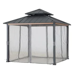Sunjoy Filet pour tonnelle en bois de cèdre 300cm x 300cm