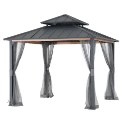 Sunjoy Filet pour tonnelle en bois de cèdre 300cm x 300cm