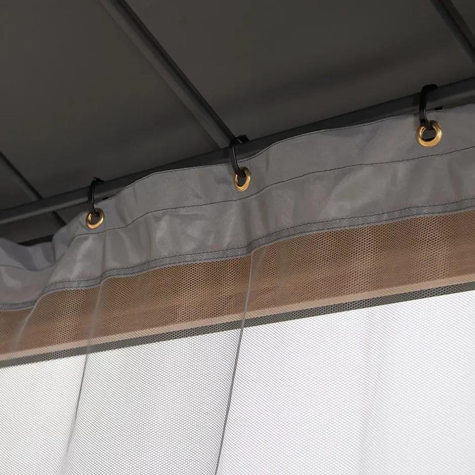 Sunjoy Filet pour tonnelle en bois de cèdre 300cm x 300cm