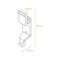 Support de poignée, Espagnolette, Blanc, Composite, 2 vantaux, pour Volet battant-Tirard Clearance