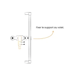 Support de poignée, Espagnolette, Blanc, Composite, 2 vantaux, pour Volet battant-Tirard Clearance