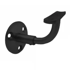 Support mural de rampe d’escalier ajustable acier noir-Fortia Sale