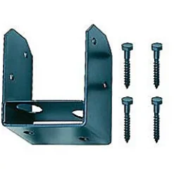 Support pour poteau 70 mm noir en métal