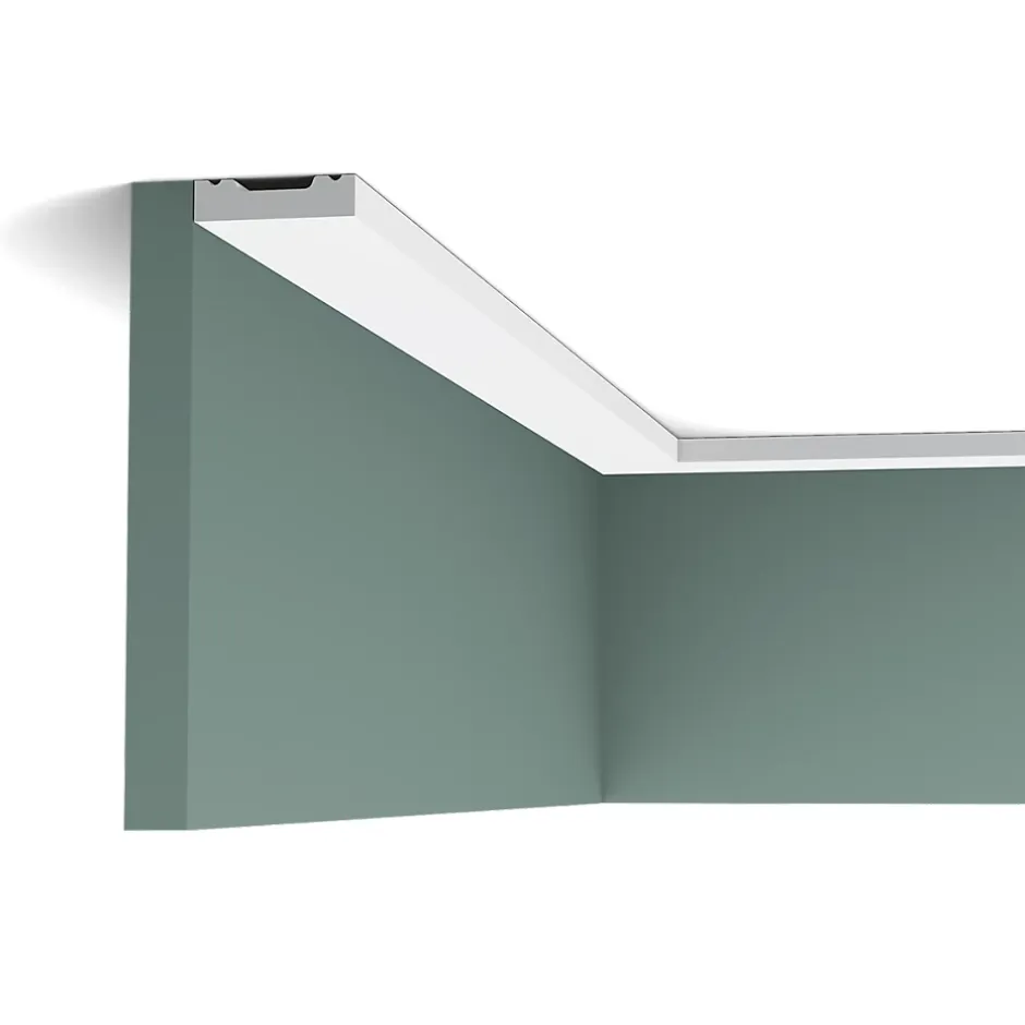 Orac Decor SX162 Moulure multifonctionnelle Axxent - 4x1x200cm (h x p x l) - plinthe décorative Carton 8 pièces / RAL9003