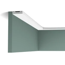 Orac Decor SX162 Moulure multifonctionnelle Axxent - 4x1x200cm (h x p x l) - plinthe décorative Pack 2 pièces / RAL9003