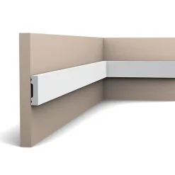 Orac Decor SX162 Moulure multifonctionnelle Axxent - 4x1x200cm (h x p x l) - plinthe décorative Pack 2 pièces / RAL9003